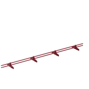 Снегозадержатель трубчатый VEGALite 20*40/1,2мм 3000мм для МЧ, ПН, мягкой кровли RAL 3005