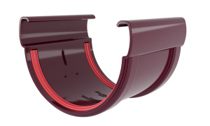 Grand Line ПВХ Соединитель желобов бордо (RAL 3005)