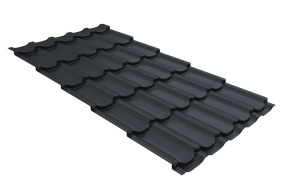 Металлочерепица Kvinta plus Velur 0,5 RAL 7024