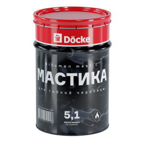 Мастика для гибкой черепицы 5л (5,1кг), Docke 