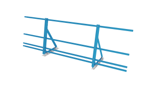 Ограждение кровельное под фальц Optima 0,65х2м RAL 5012