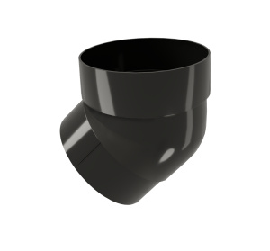 Grand Line ПВХ Колено трубы 45 град. Дизайн черная