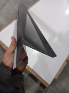 Планка торцевая для ГЧ Polyester темно-серый RAL 7024 (10x60х30х85х10х10), 2м