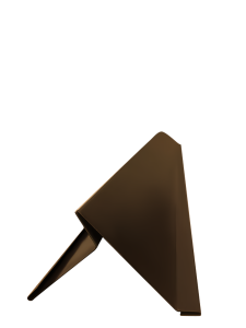 Планка торцевая для ГЧ Polyester коричневый RAL8017 (10х60х30х85х10х10 мм), 2м