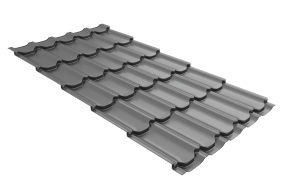 Металлочерепица Kvinta plus 0,45 PE RAL 9006