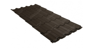 Металлочерепица Kvinta plus 0,5 Rooftop Matte RR 32 темно-коричневый