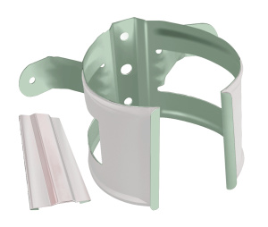 Кронштейн трубы на дерево Optima, 90мм RAL 9003