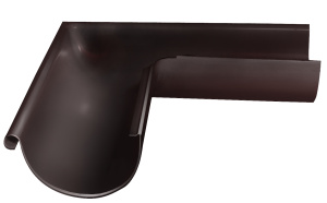 Угол желоба внешний GRAND LINE 90 гр, 125 мм RAL 8017