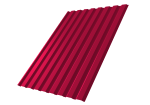 Лист профилированный С20А 0,45 PE RAL 3003 рубиново-красный