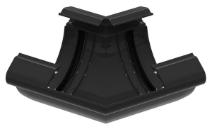 GLC PVC 152/100 спец. двухплоскостной угол желоба универсальный, антрацит RAL 9005