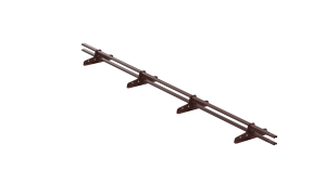 Снегозадержатель трубчатый VEGALite 20*40/1,2мм 1000мм для МЧ, ПН, мягкой кровли RAL 8017