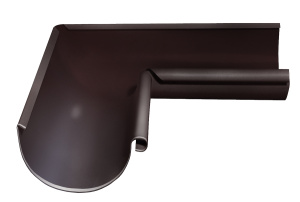 Угол желоба внутренний GRAND LINE 90 гр, 125 мм RAL 8017