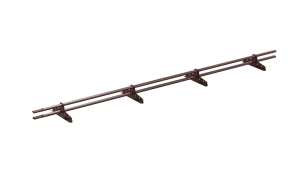 Снегозадержатель трубчатый VEGAStyle 20*40/1,2мм 3000мм для МЧ, ПН, мягкой кровли (RAL 8017)