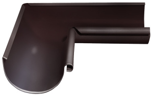 Угол желоба внутренний Optima, 90 гр,125мм RAL 8017 шоколад
